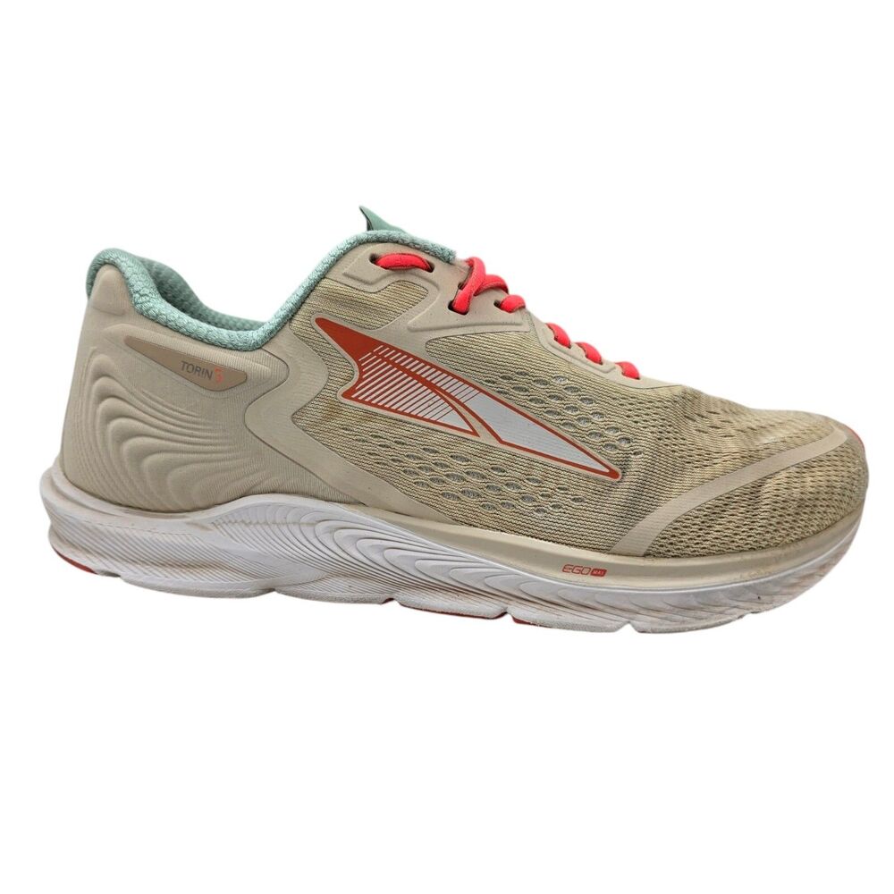 ALTRA TORIN 5 Sand Beige orange Womens Running Shoes US 10 Foot Shape Comfort